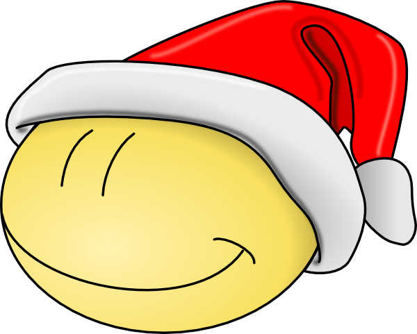 Xmas Smiley Face clip art - vector clip art online, royalty free ...