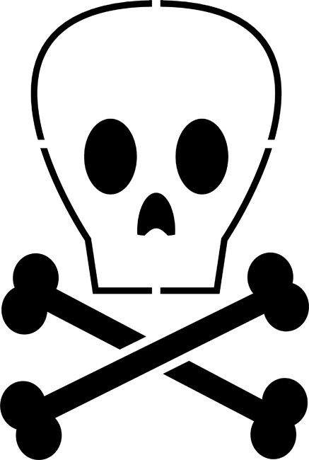 Skull And Cross Bones Stencil - ClipArt Best