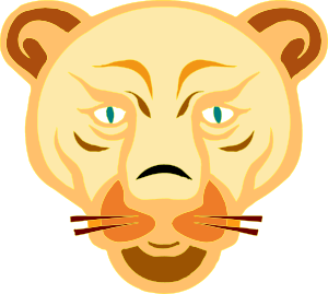 Lion Face Cartoon Clip Art - vector clip art online ...