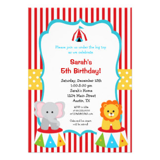 Circus Boys Birthday Party Invitations, 164 Circus Boys Birthday ...