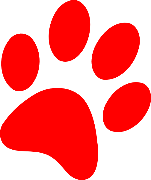 Red Paw Prints - ClipArt Best