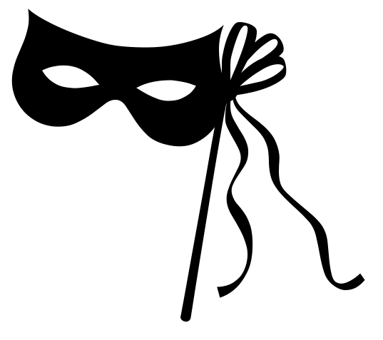 Clip Art Black And White Mask Clipart