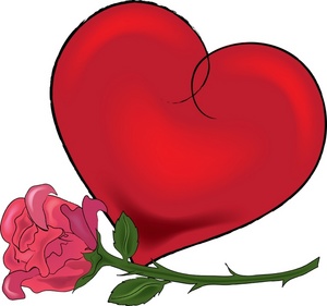 Valentine roses clip art