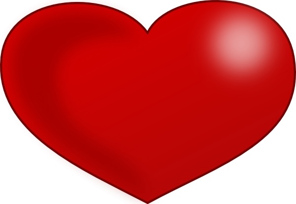 Red valentine heart clipart