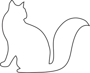 Free Cat Clip Art Image - Clipart Illhoustration of the Outline of ...