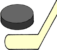 Puck And Hockey Stick Clipart