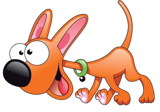 Cartoon dog characters vector