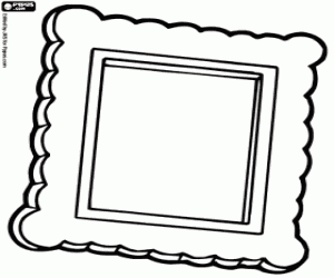 Picture frame coloring page printable game