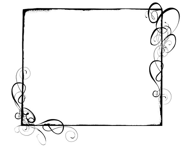 Swirl Clip Art Borders Free Bridal Clipart Of A Black And White ...