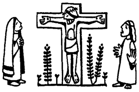 Jesus With Cross Drawing Clipart - Free to use Clip Art Resource