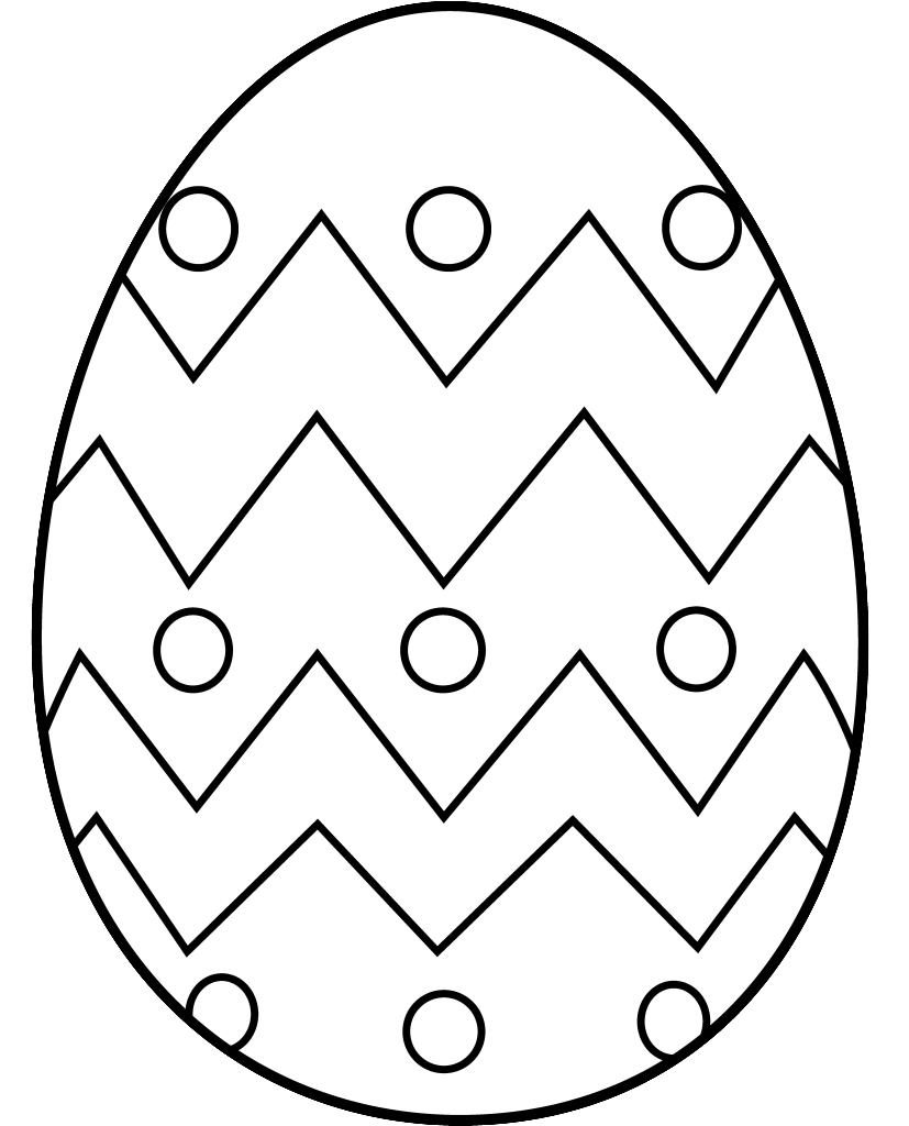 Free easter egg clipart black and white