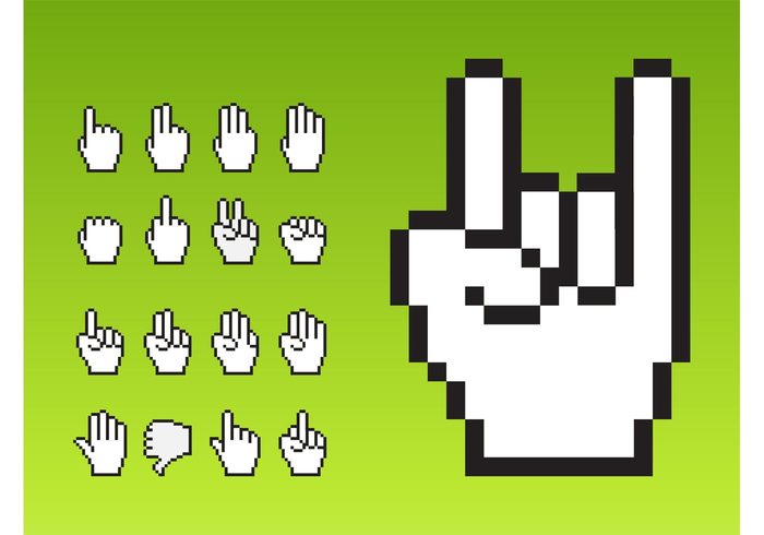 Cursor Hands - Download Free Vector Art, Stock Graphics & Images