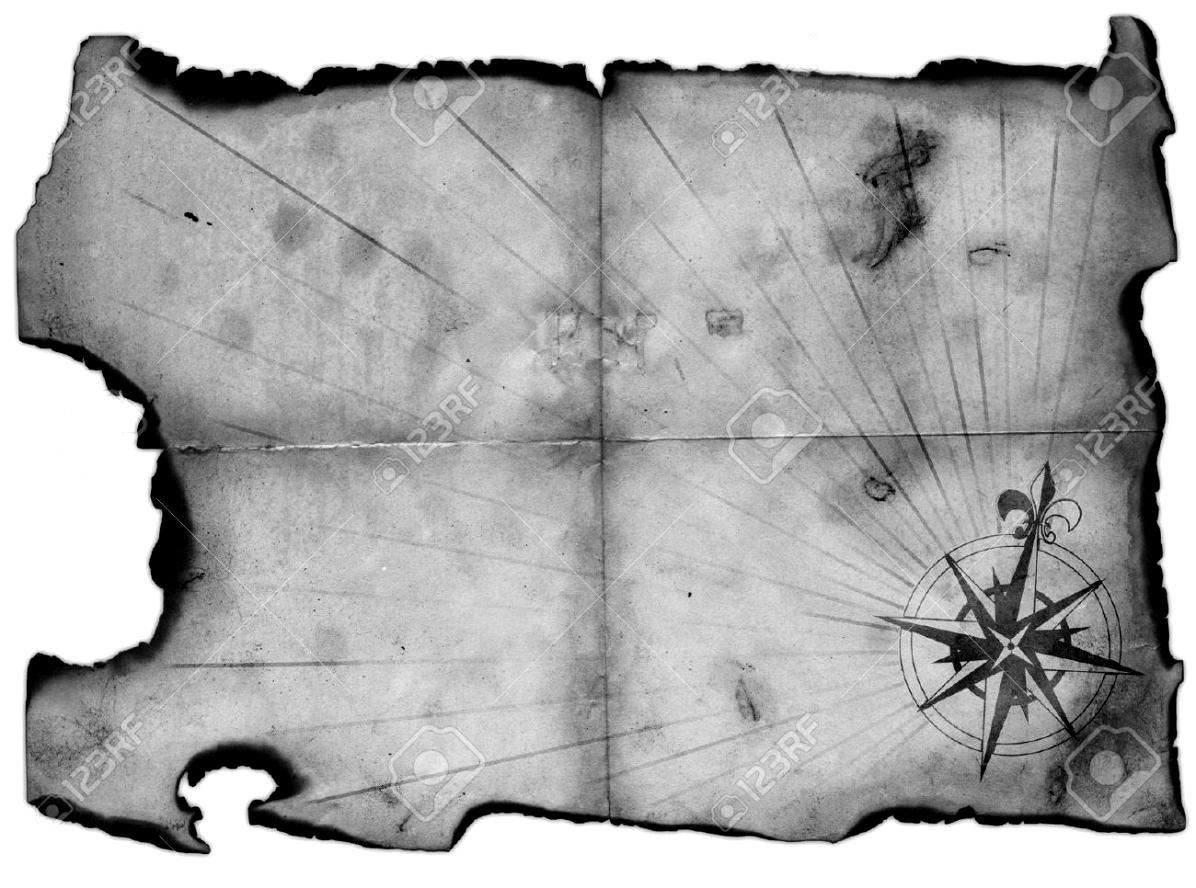 Пиратская карта сокровищ пустая