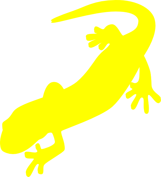 Yellow Salamander Clip Art - vector clip art online ...