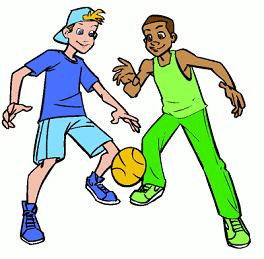 People playing soccer clipart