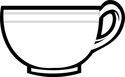 Teacup clipart outline