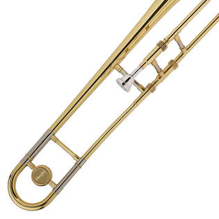 Mendini by Cecilio MTB-L Gold Lacquer B Flat Slide Trombone + ...