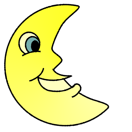 Moon Cartoon Clipart