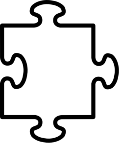 Puzzle clipart black and white