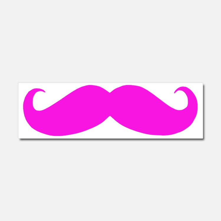 Pink Mustache Car Magnets, Personalized Pink Mustache Magnetic ...