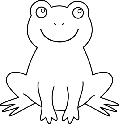 Frog black and white frog clipart black and white 2