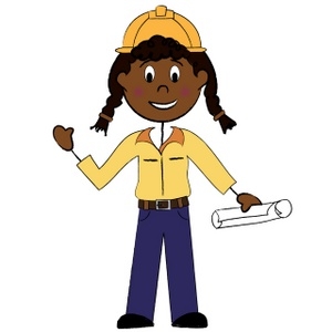 Construction worker superhero clipart