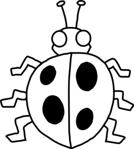 Cute Ladybug Clip Art Black And White - ClipArt Best