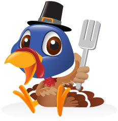 Freebie: Cute Little Turkey Cartoon Vector | Wizmaya Design Studio ...