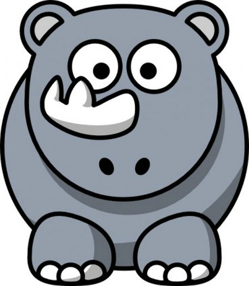 Studiofibonacci Cartoon Rhino Clip Art | Free Vector Download ...