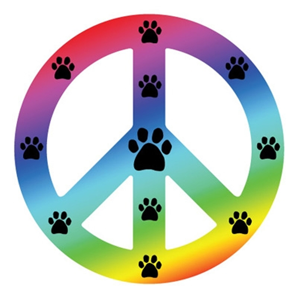 Peace Sign Magnet - Rainbow at BaxterBoo