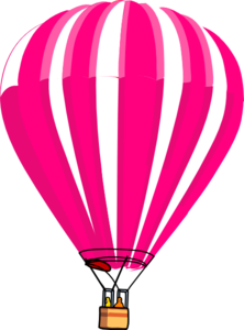 pink-and-white-hot-air-balloon ...