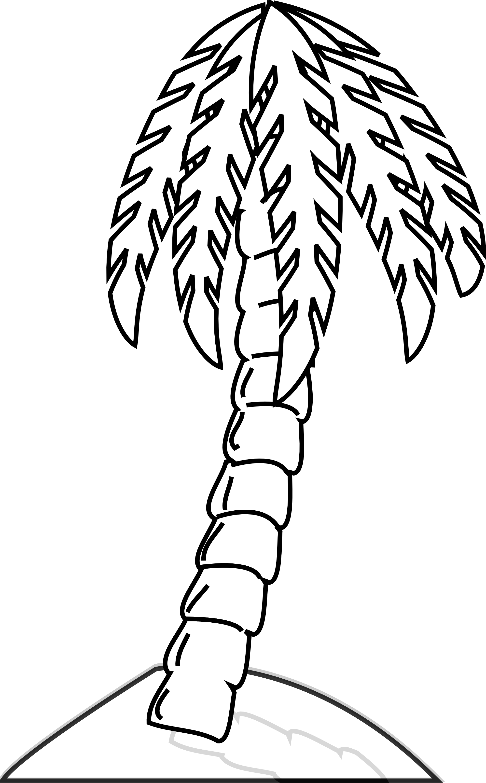 rg 1 24 Palm tree black white line art Scalable ...