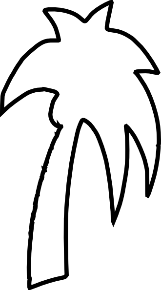 Palm Tree Outline Clip Art - vector clip art online ...