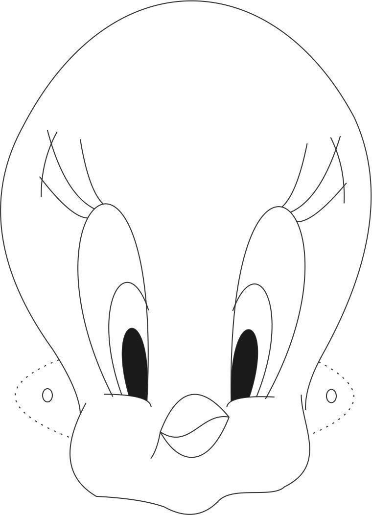 Tweety mask printable coloring page for kids: Coloring pages of ...