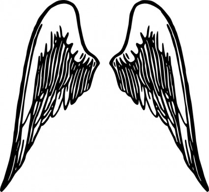 Angel Wings Tattoo clip art Free vector in Open office drawing svg ...