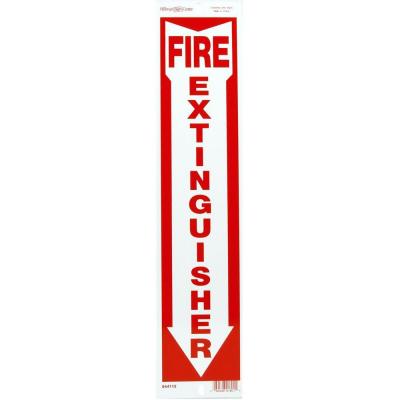 The Hillman Group 4 in. x 18 in. Fire Extinguisher Sign-844112 ...