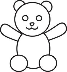 Baby bear clipart black and white