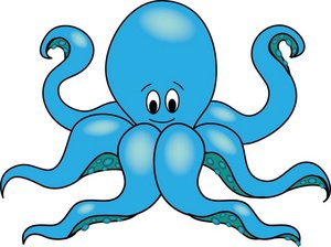 Animated octopus clipart