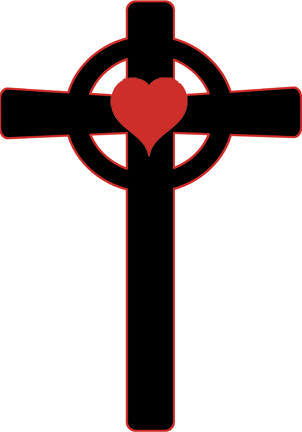 Cross clipart with heart