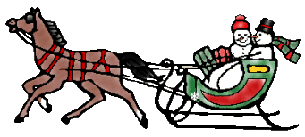 Horse sleigh clipart