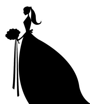 Bride silhouette clip art