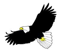 Eagle flying clipart