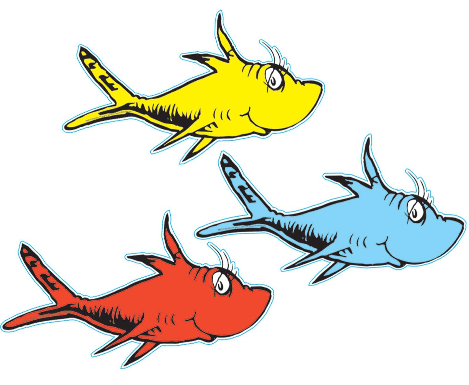 Dr. Seuss 1 Fish 2 Fish Cutouts | BirthdayExpress.com