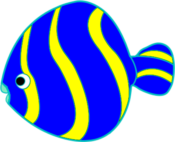 Cute Blue Fish Clipart