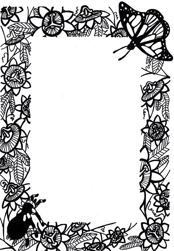 Flower Borders For Paper - ClipArt Best