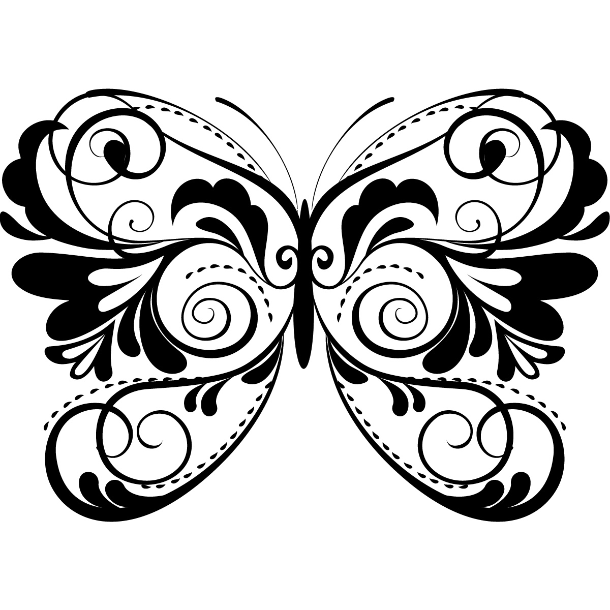 Decorative Butterfly in the Garden Wall Art Sticker Wall Art ...