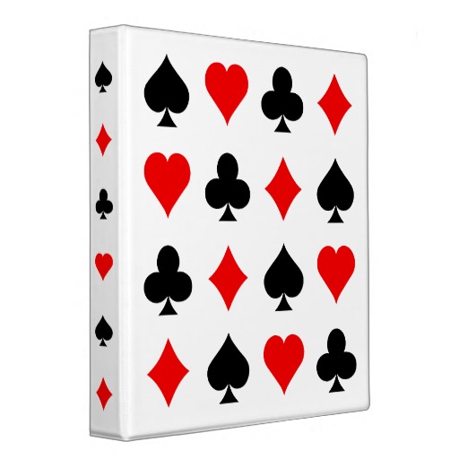 Poker Card Suits: Vector Art: Custom Binders from Zazzle.