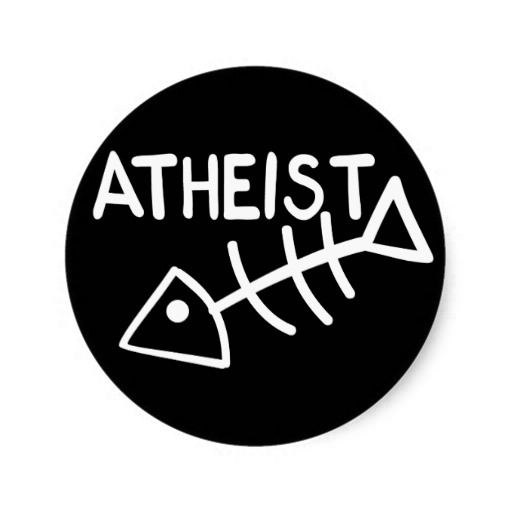 Atheist Fish Sticker from Zazzle.