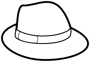 Hat Outline Clipart, vector clip art online, royalty free design ...