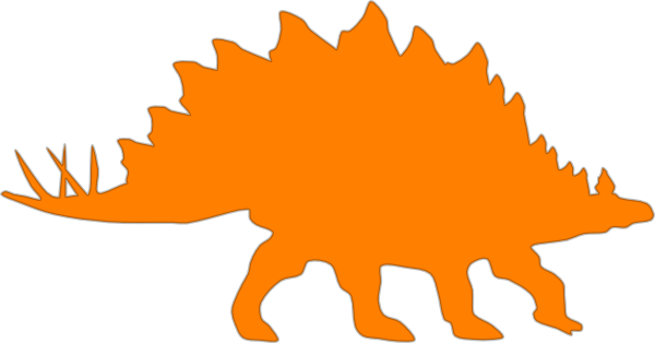 Orange Stegosaurus Clip Art - vector clip art online ...